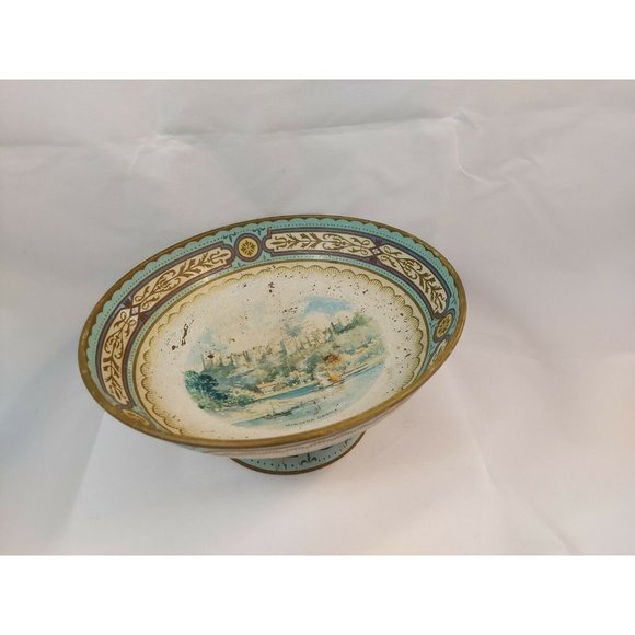 Vintage Metal/Tin Regal Compote - Bowl/Dish-Baret Ware England Windsor Castle - Picture 11 of 11